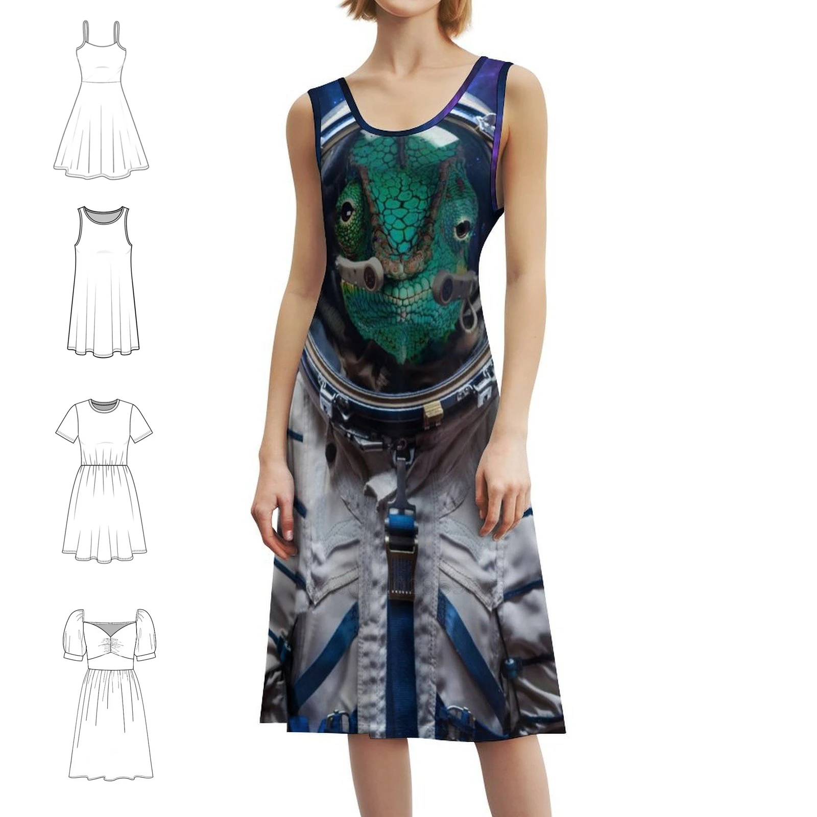 Астронавт пантера хамелеон повседневное