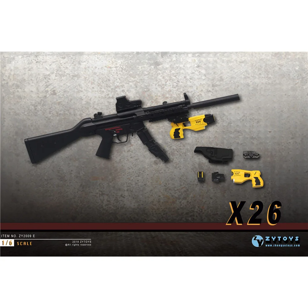 1/6 taser x26 пластиковая модель пистолета черный желтый 3 - Фотография_3