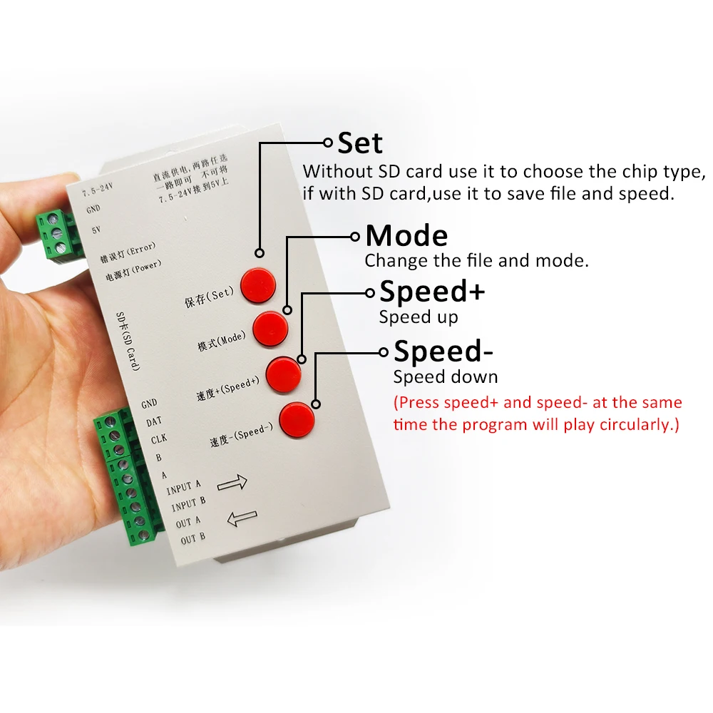 T1000s sd-карта rgbic светодиодный - Фотография_4