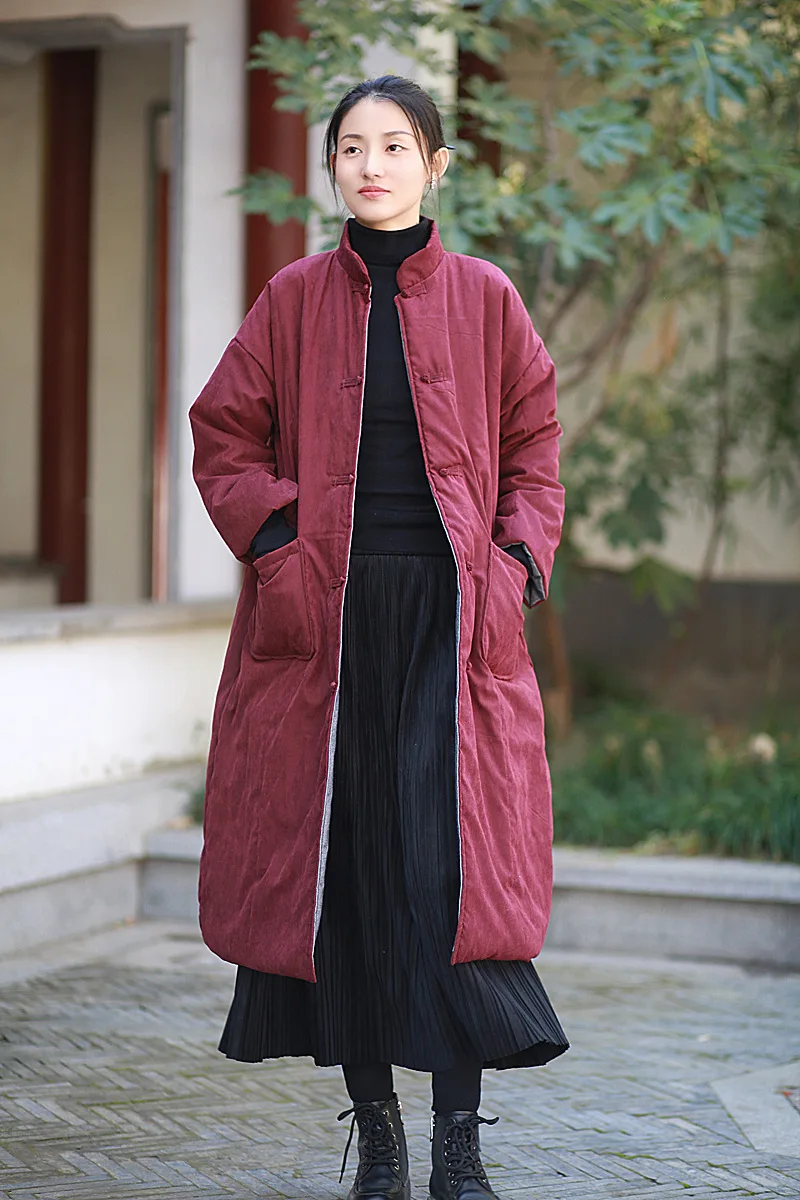 Винтажное пальто из 100% хлопка в стиле харадзюку - Фотография_6