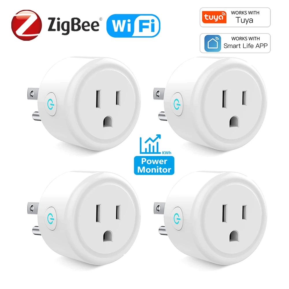Умная вилка tuya 16a zigbee wi-fi