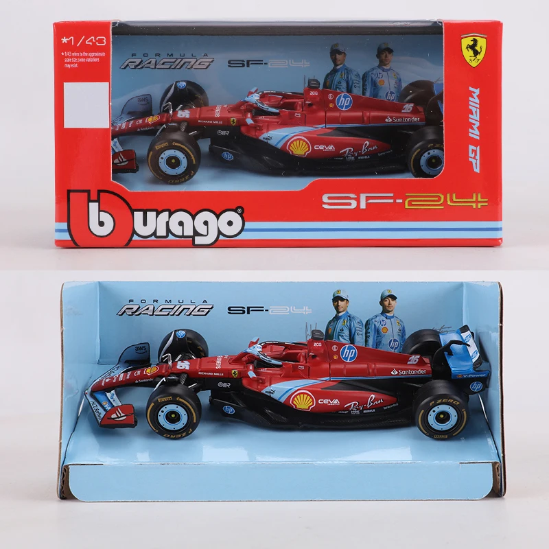 Бурго 1:43 ferraro sf24 майами гп # 16-гоночный автомобиль из сплава - Фотография_6