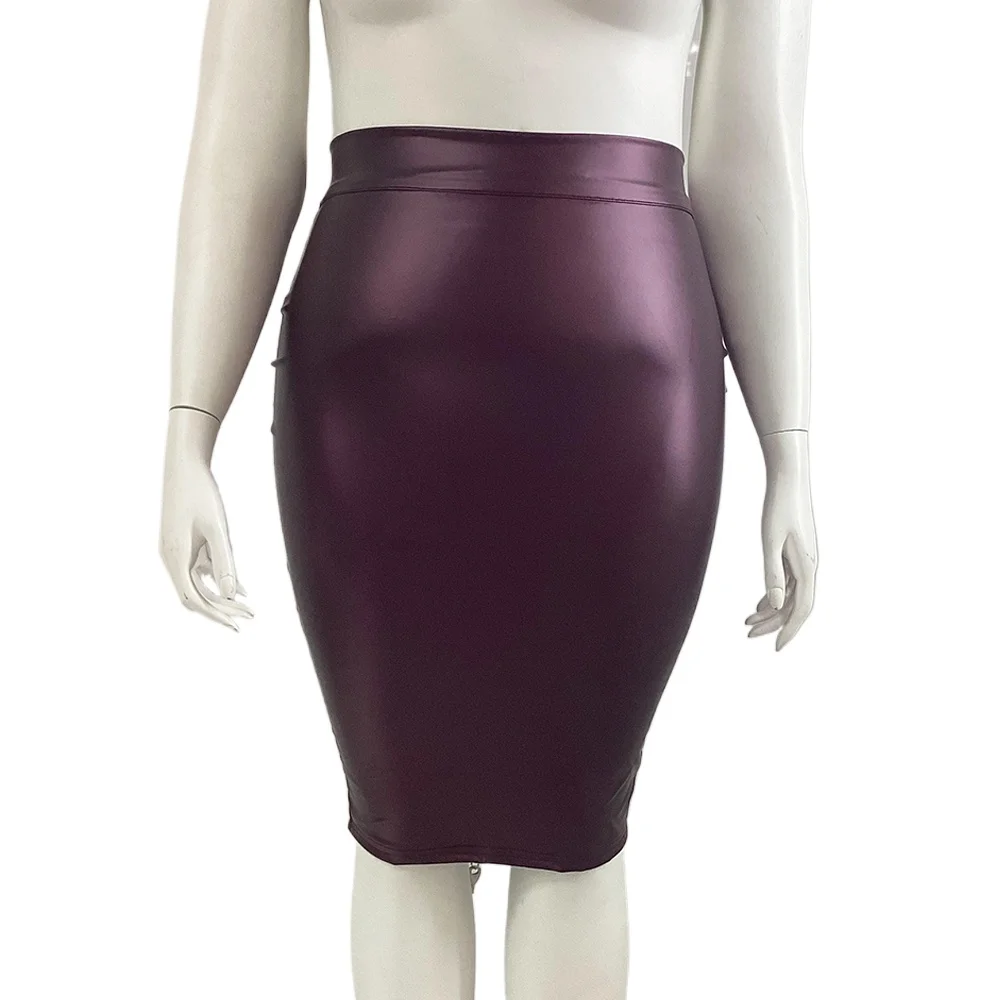 Женская облегающая юбка до колен с замком - Фотография_2