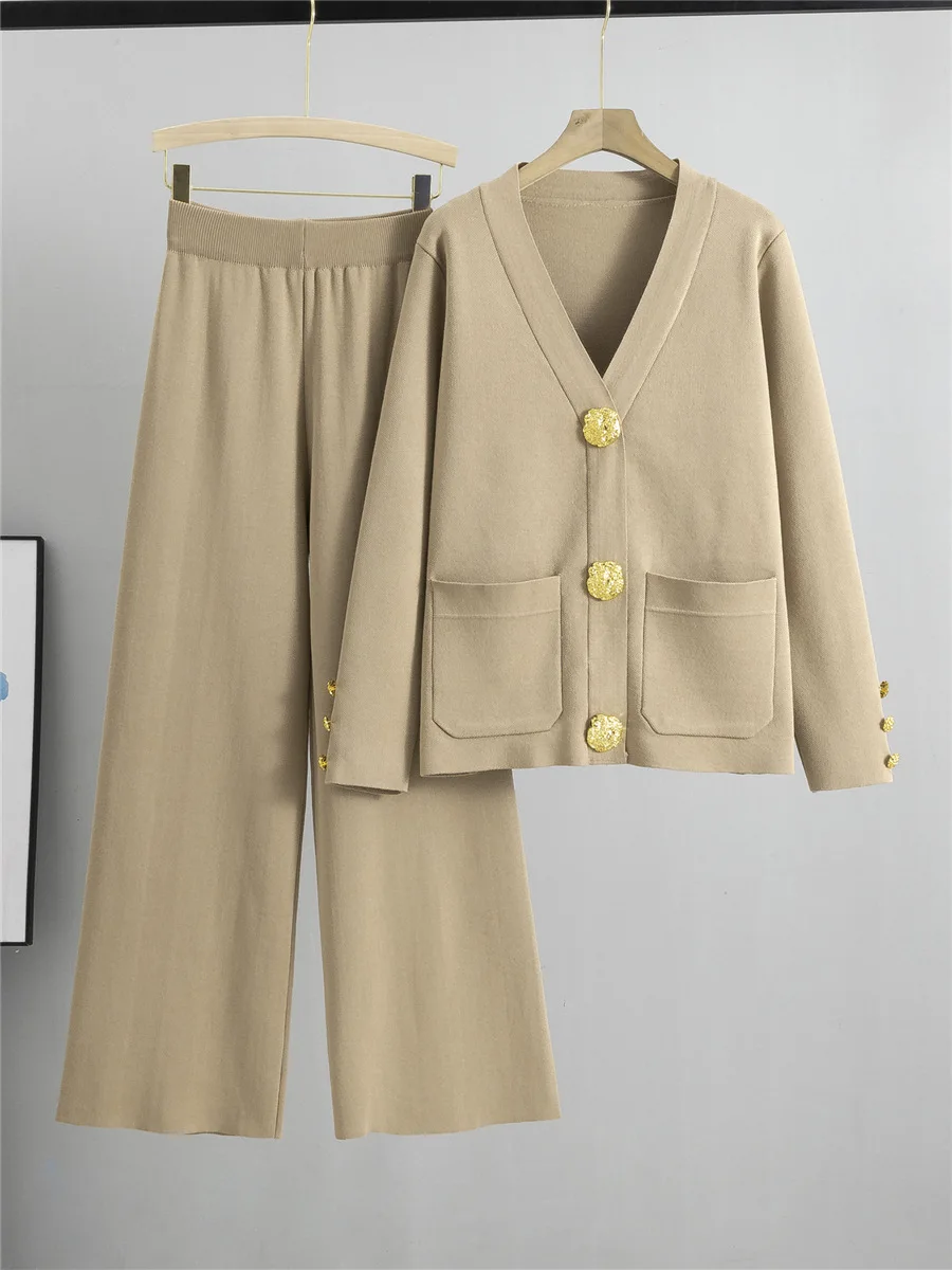 Женский элегантный вязаный комплект из 2 предметов - Фотография_3