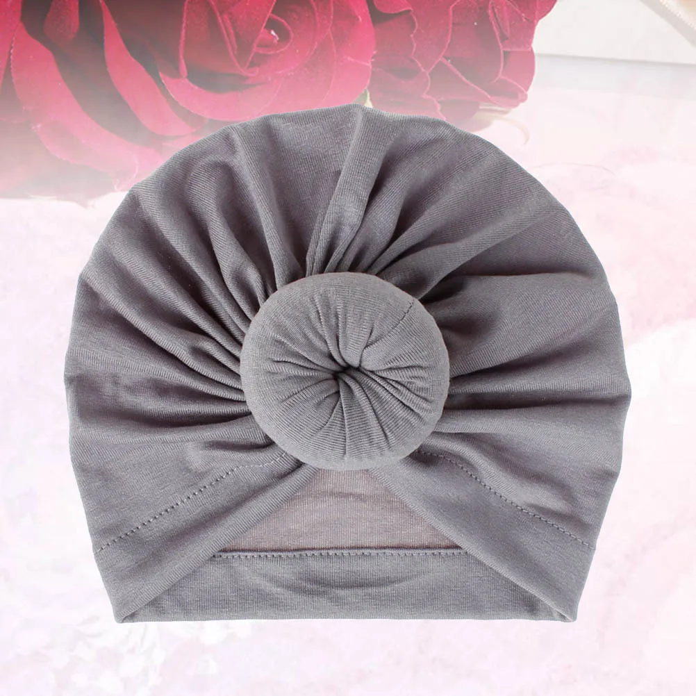 Детская шапка, вязаная хлопковая шапочка-пончик - Фотография_3