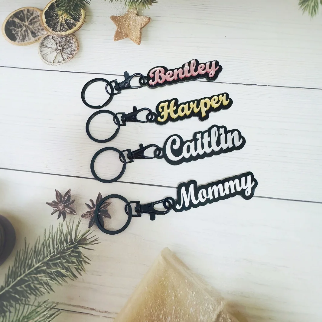 Kadrufi акриловый 3d брелок с именем на заказ - Фотография_2