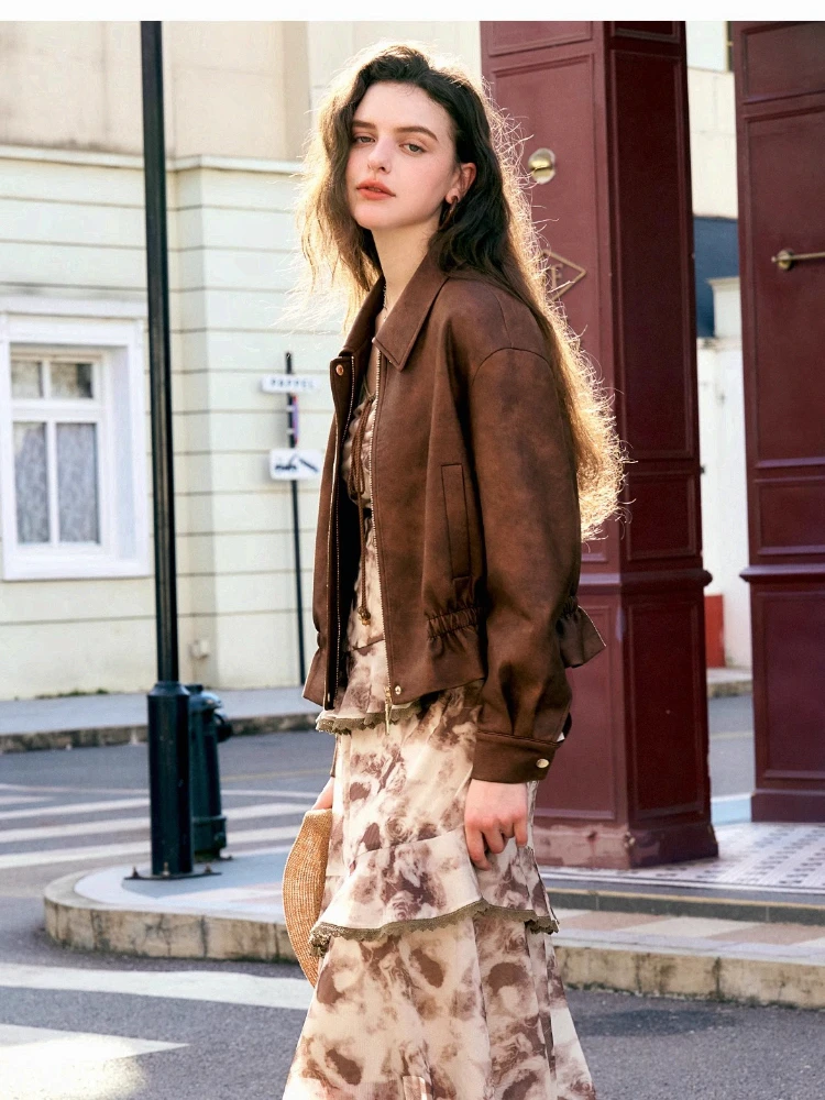 Olrain американская замшевая куртка в стиле ретро - Фотография_3