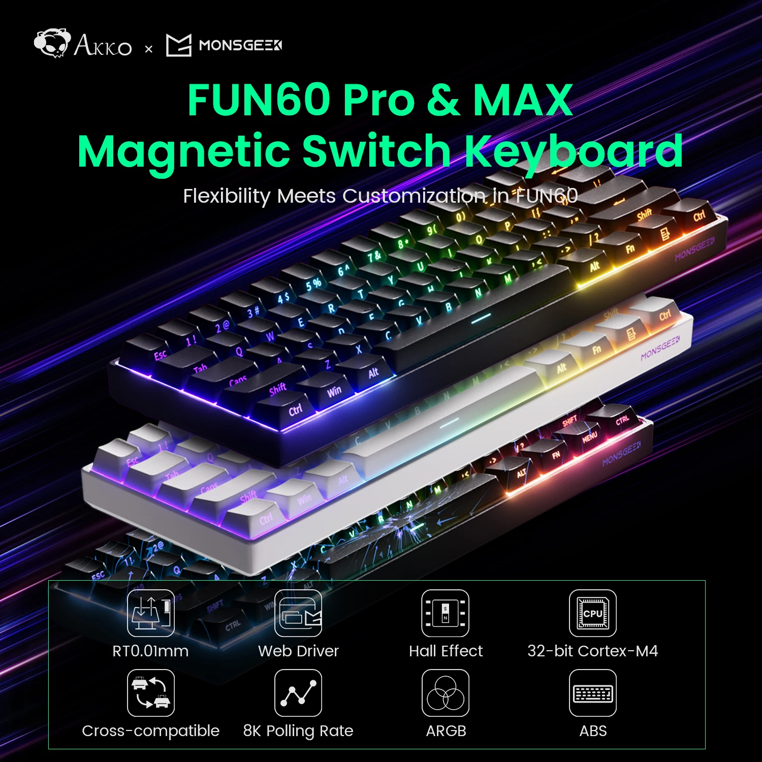 Monsgeek fun60 pro&max he механическая