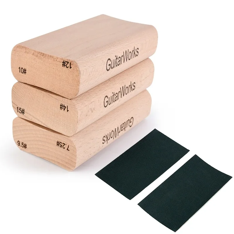 Гитарный шлифовальный блок двойного назначения для выравнивания ладов