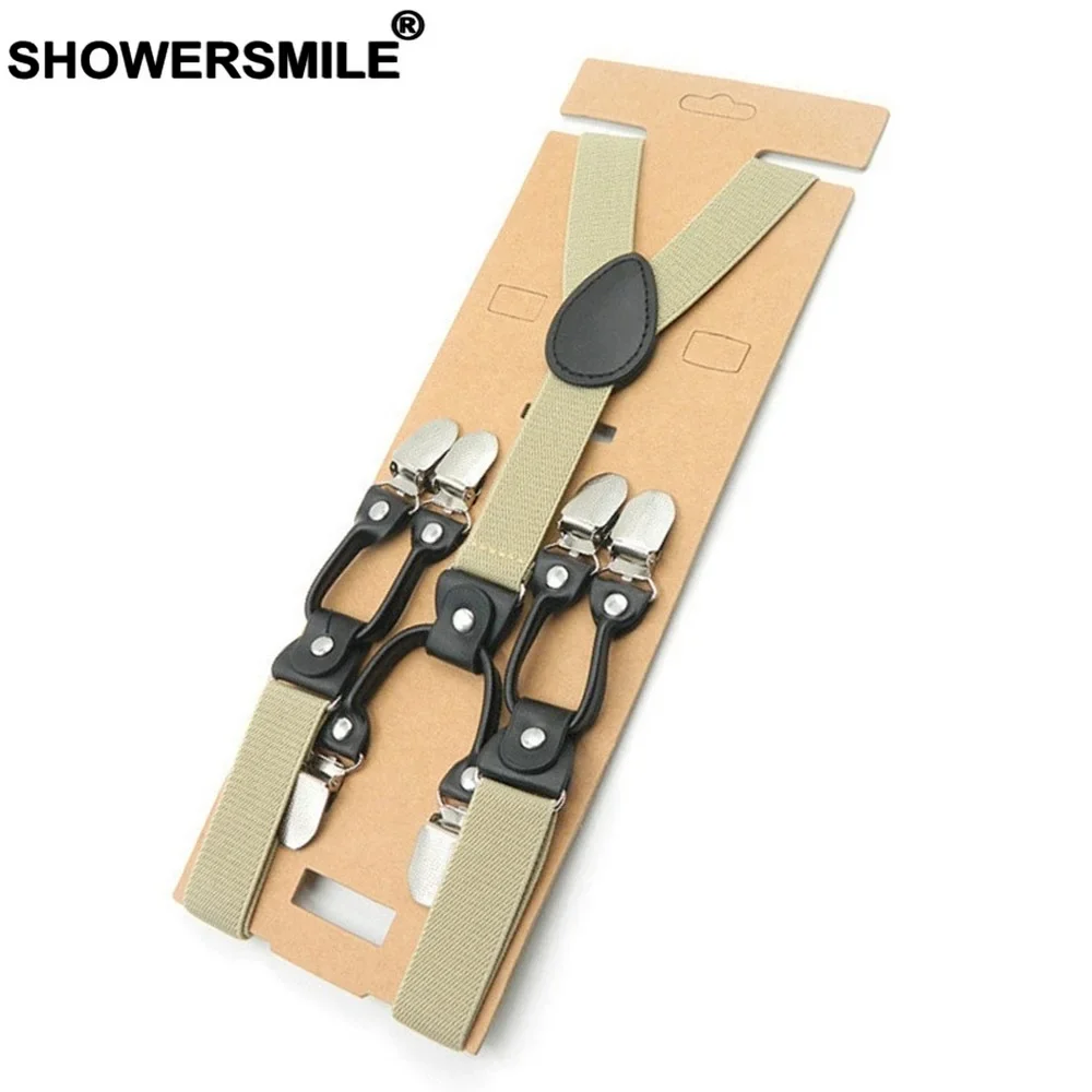 Showersmile бордовые подтяжки для мужчин и женщин - Фотография_2
