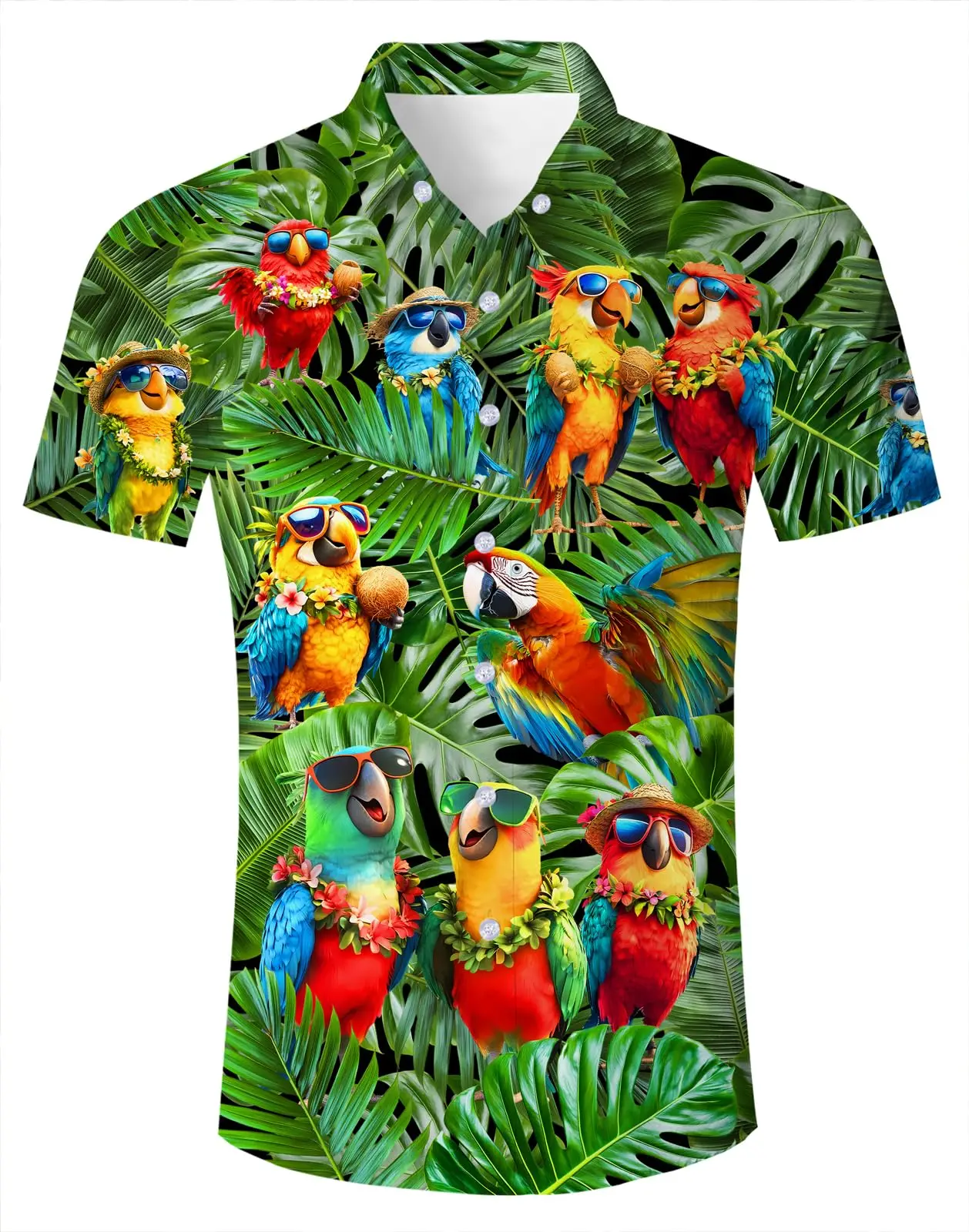 Мужская рубашка с гавайским забавным узором и 3d принтом