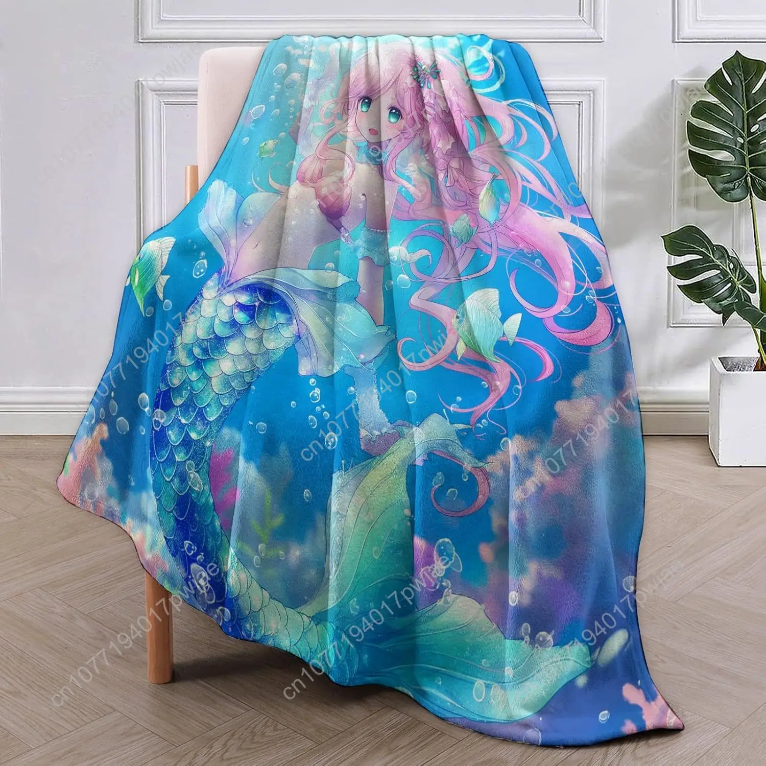 Милое одеяло с изображением русалки - Фотография_2