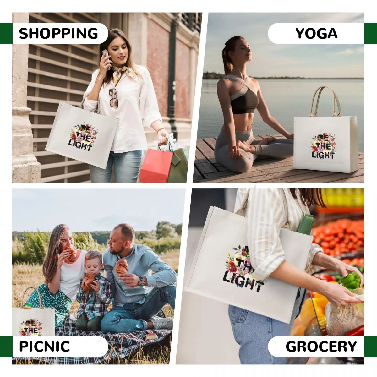 Христианские библейские стихи be the light tote bag - Фотография_6