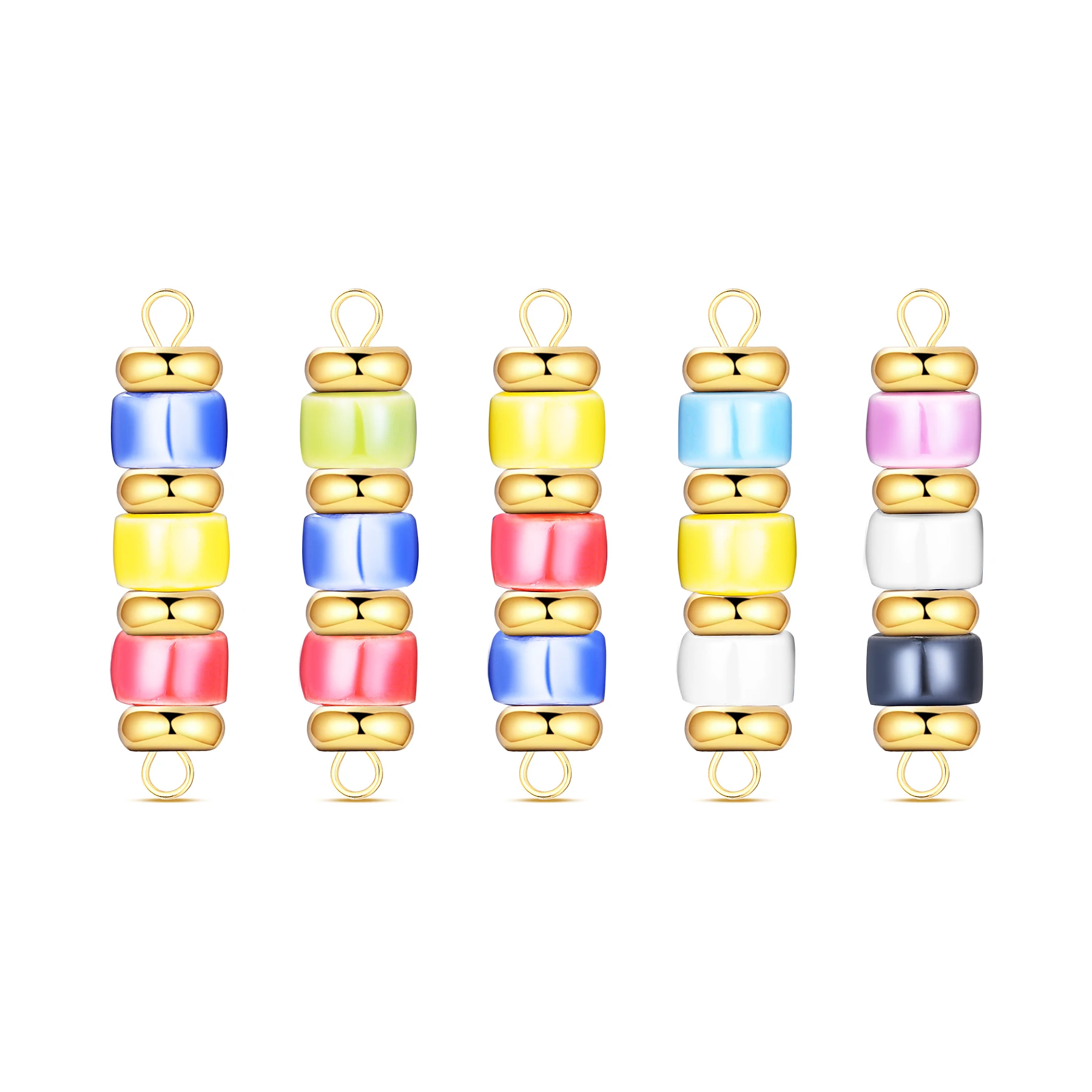 Разноцветные керамические бусины