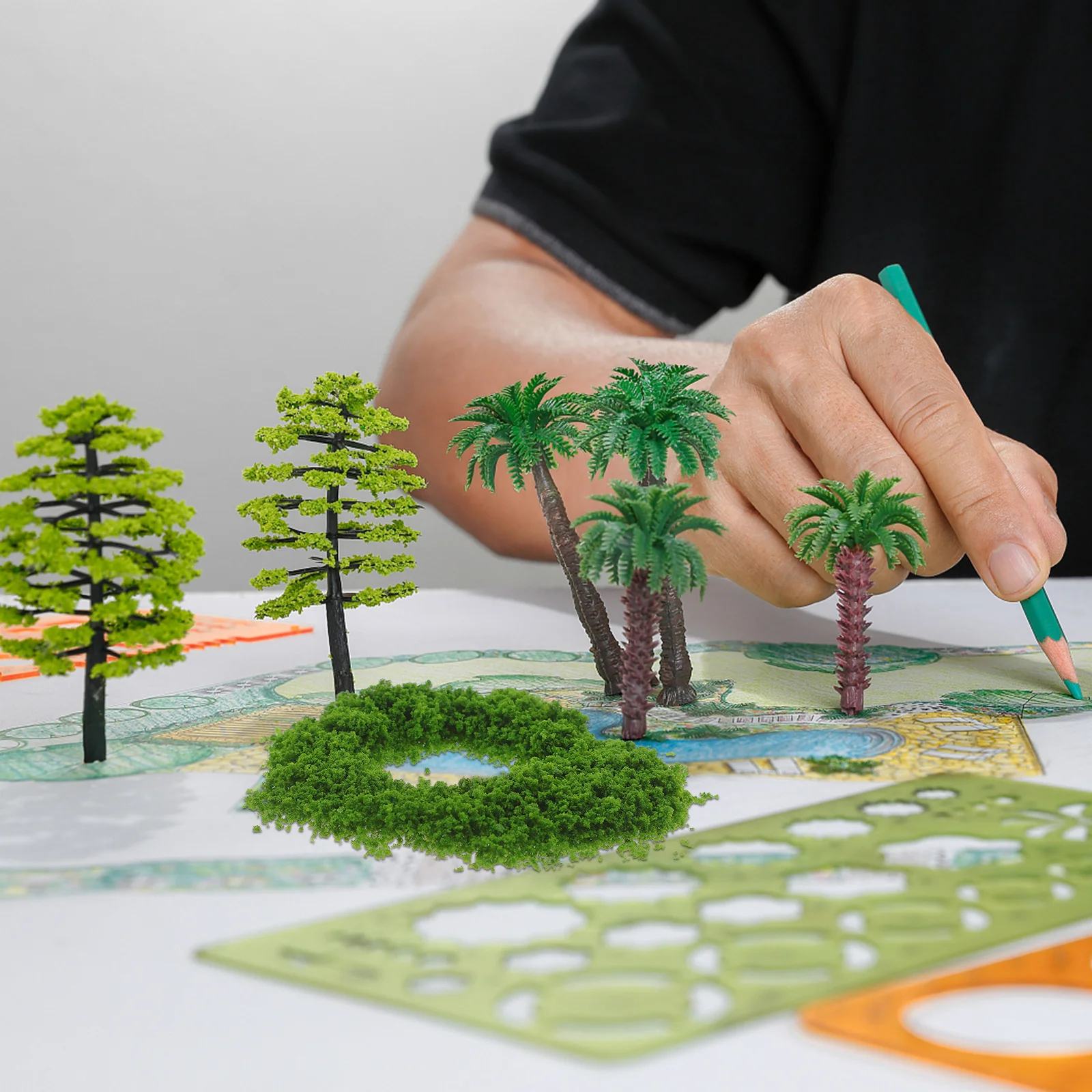 3 пакета губка, порошок дерева