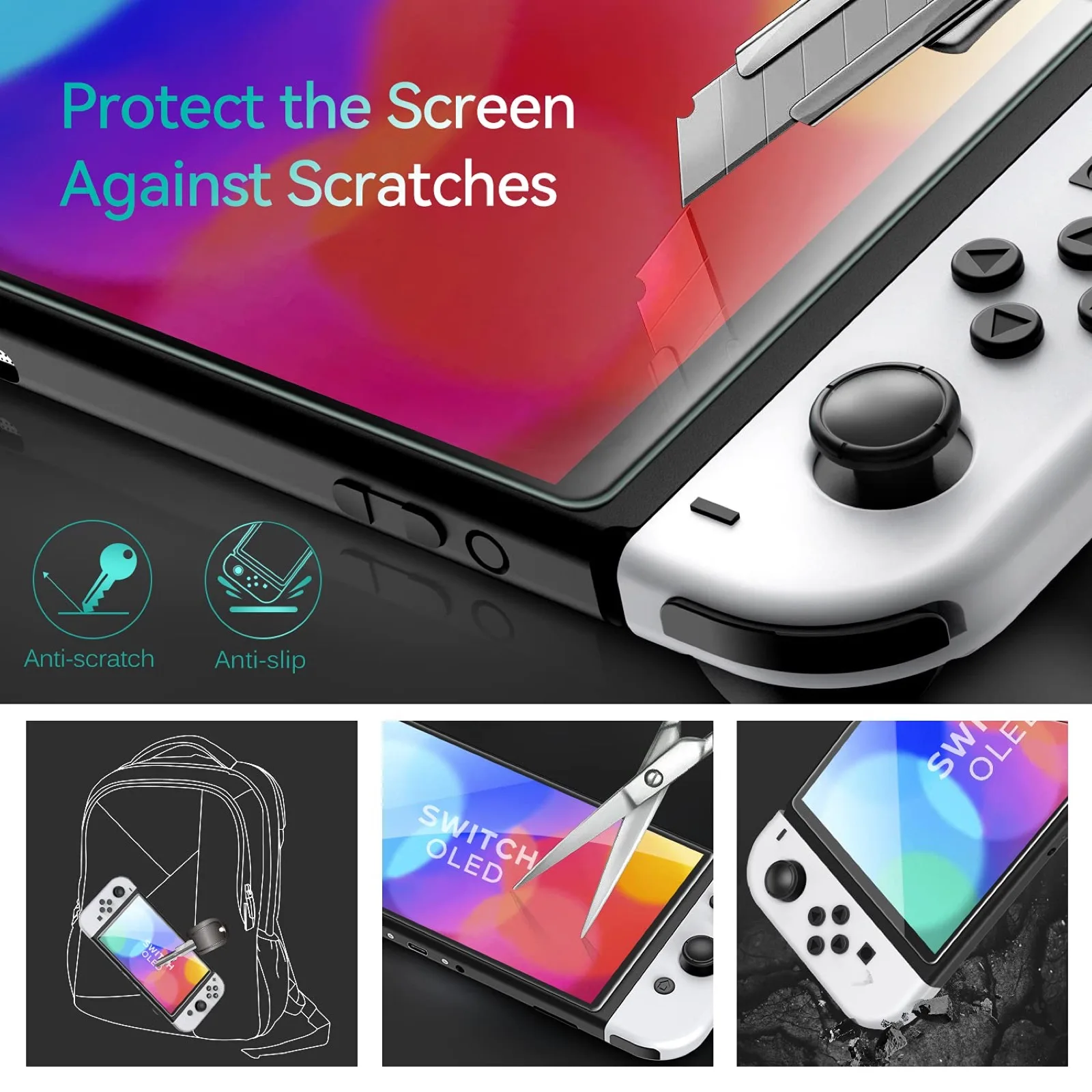 Закаленное стекло 9h для nintendo switch oled switch2 2 - Фотография_4