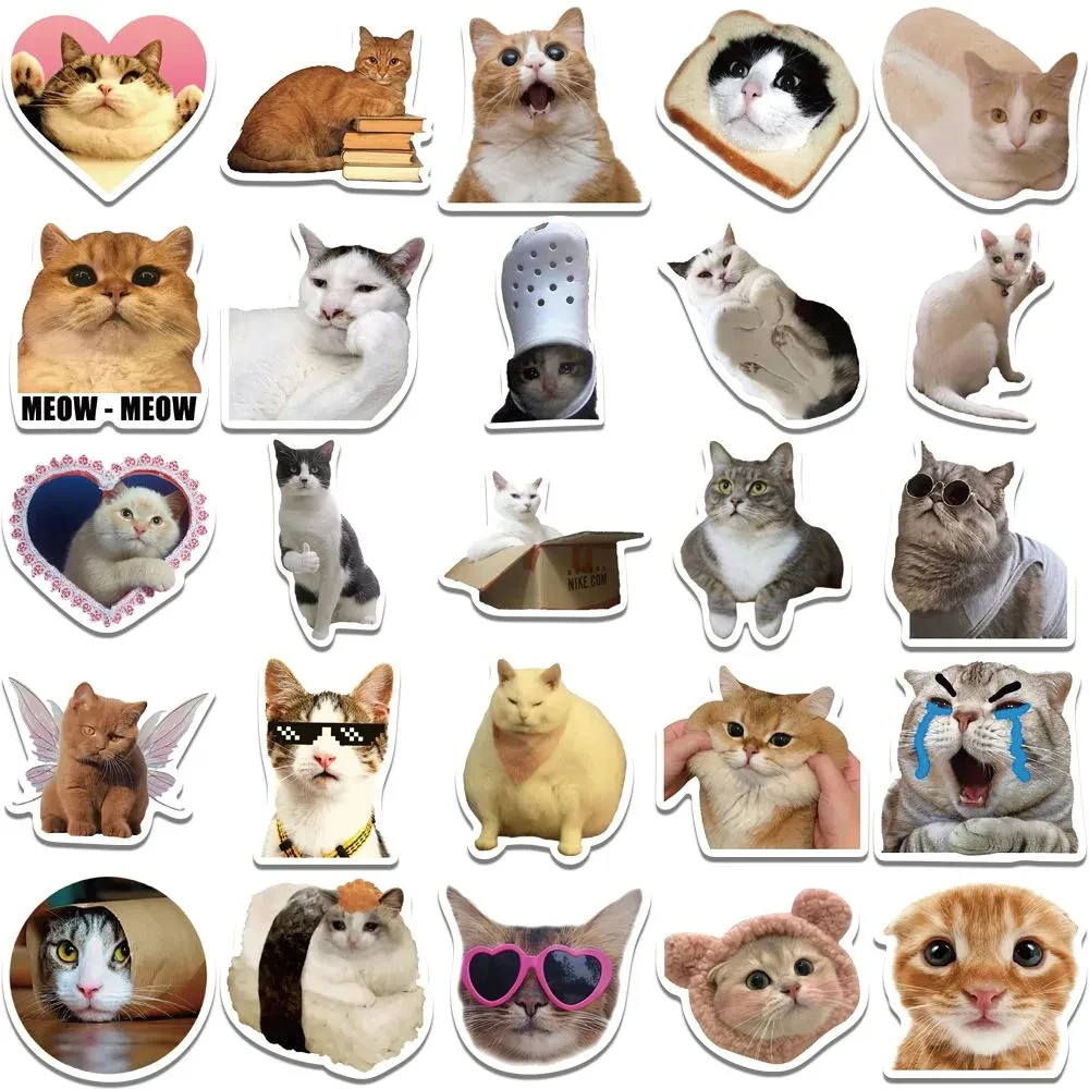 Kawaii love cat пвх наклейка эстетические - Фотография_5