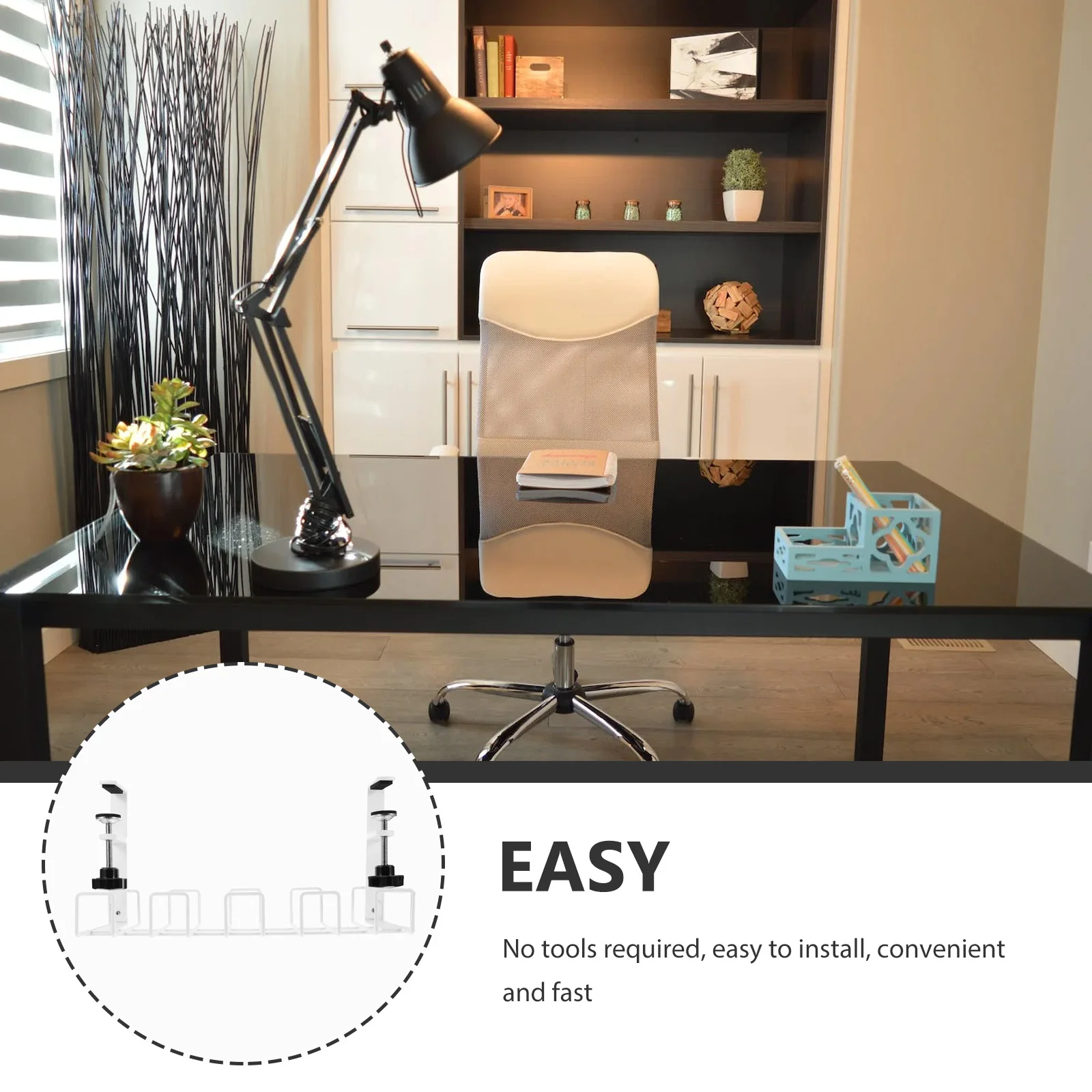 Белый лоток, полка для проволочного органайзера - Фотография_4