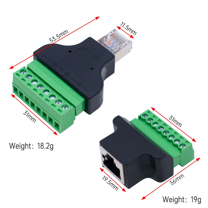 Rj45 к винтовой клемм блок 8p разъем - Фотография_2