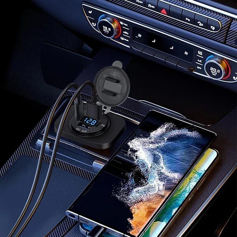 Новое автомобильное зарядное устройство 96 вт dual pd dual qc 3 - Фотография_4