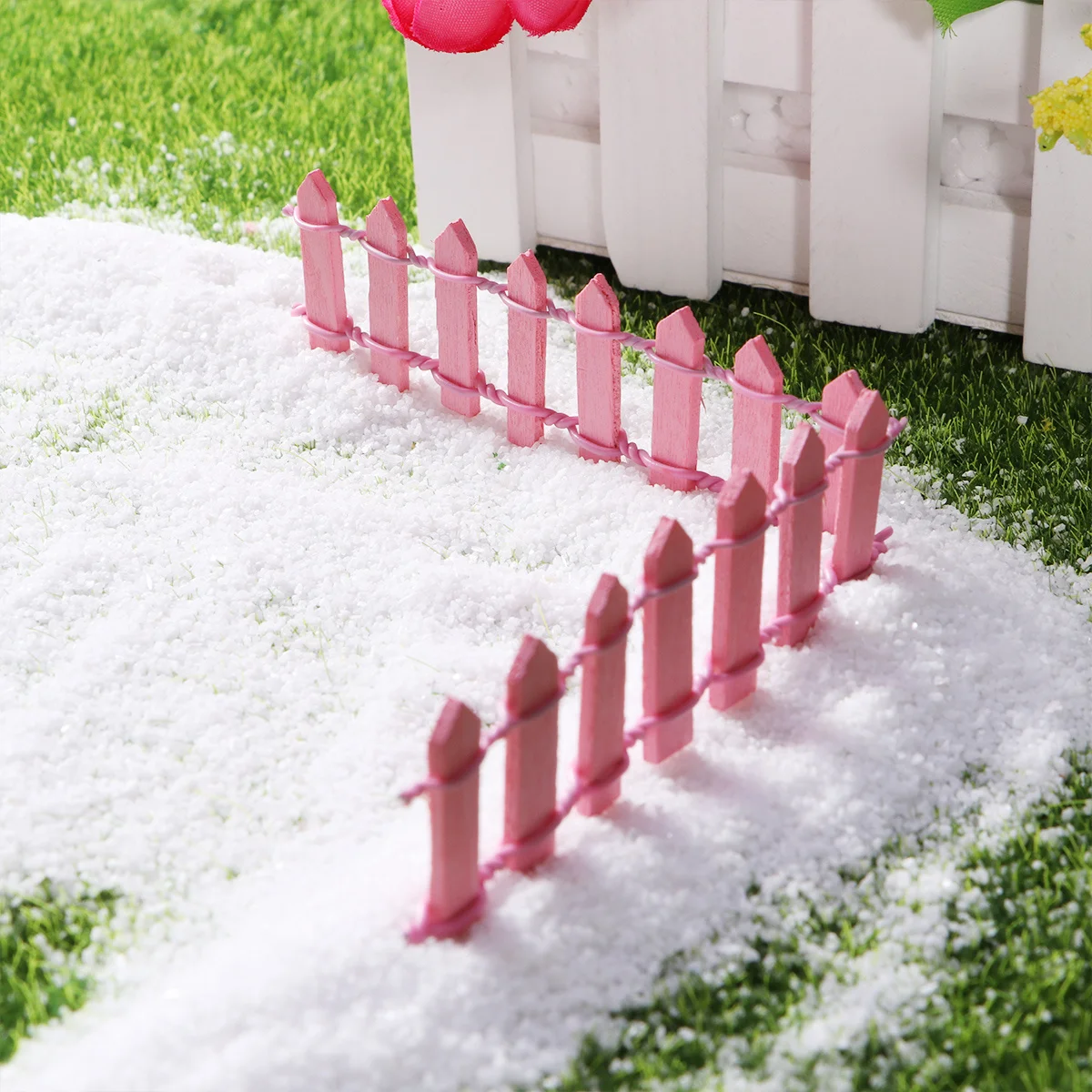 Мини-деревянный забор микропейзаж - Фотография_2