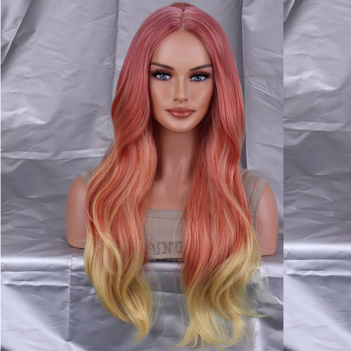 Европейский и американский белый парик для женщины