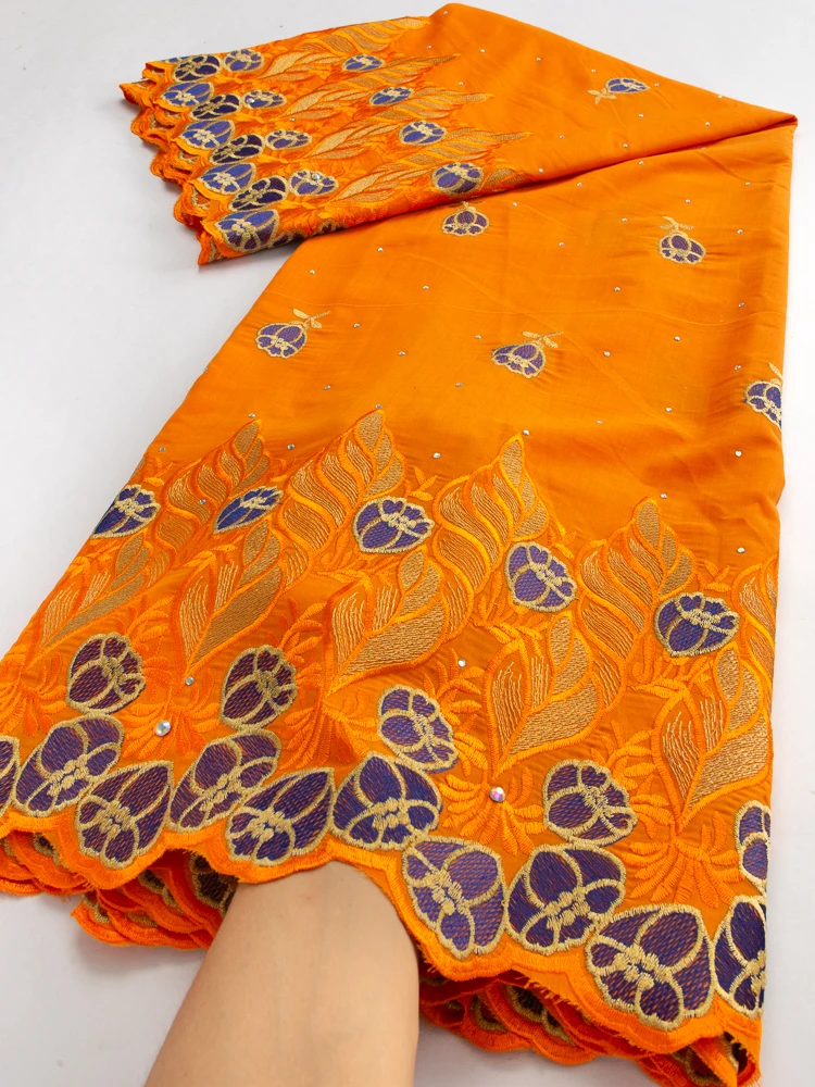 Африканская хлопчатобумажная кружевная ткань 2023 - Фотография_5