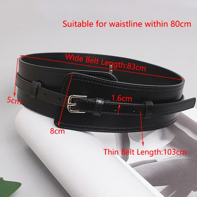 Deepeel модный женский пояс из коровьей кожи с широким поясом - Фотография_5