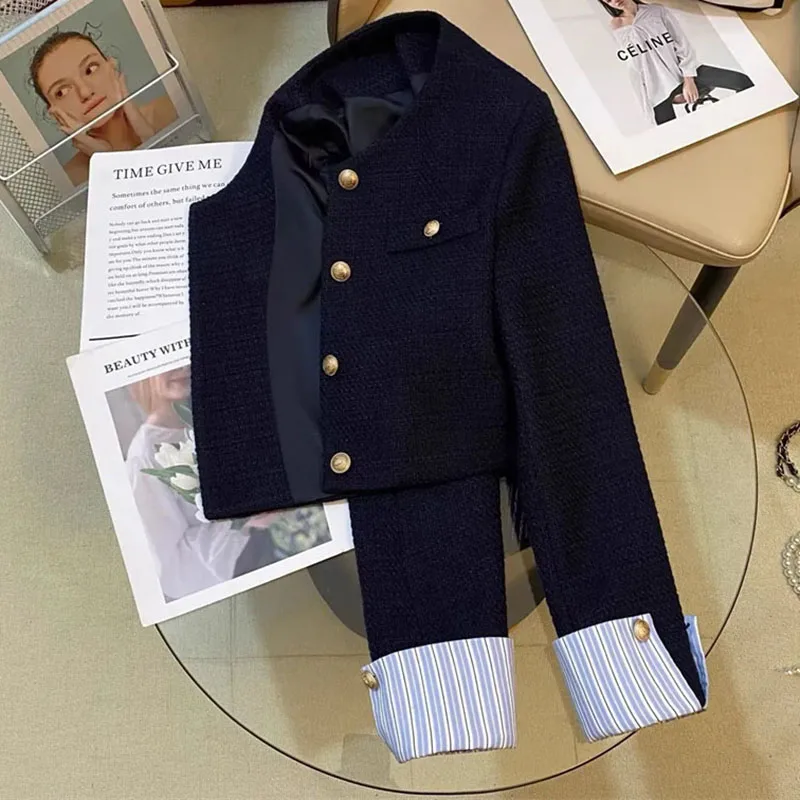 Осенне-зимний женский пиджак с длинными рукавами - Фотография_4