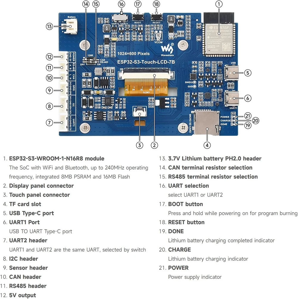 Waveshare esp32-s3 7 - Фотография_6