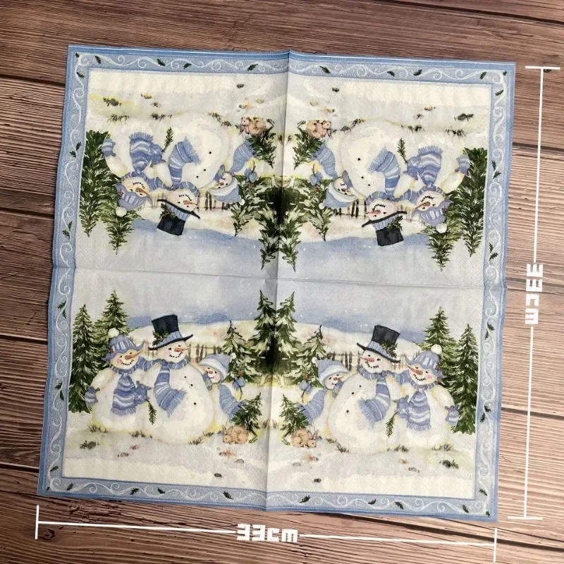 33*33 см 2-слойная рождественская салфетка для фестиваля - Фотография_3
