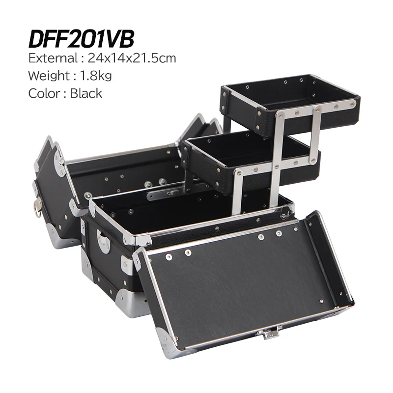 Alicos dff201-vb профессиональный чемодан для макияжа 24x14x21