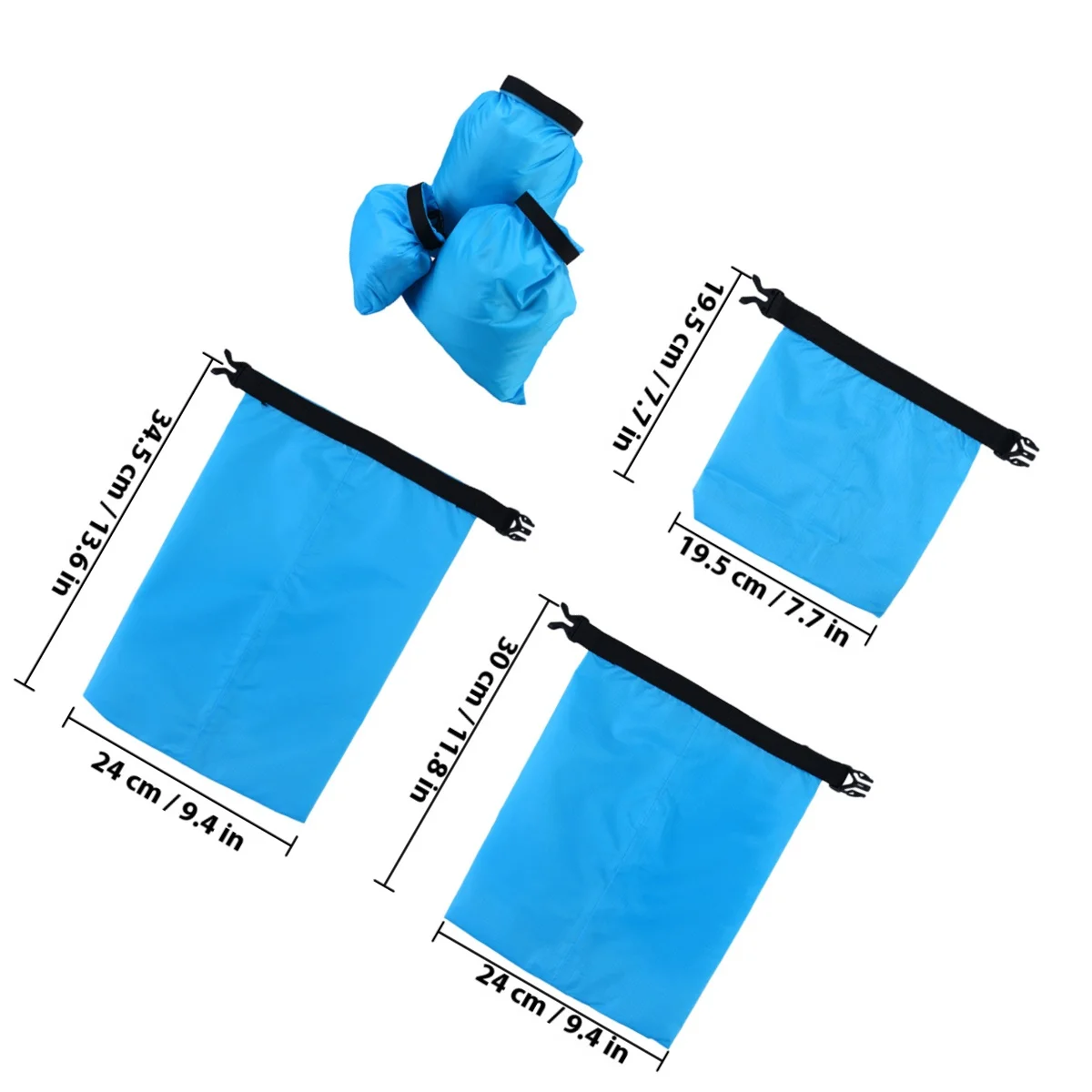 Набор водонепроницаемых сухих мешков из 3 предметов - Фотография_6