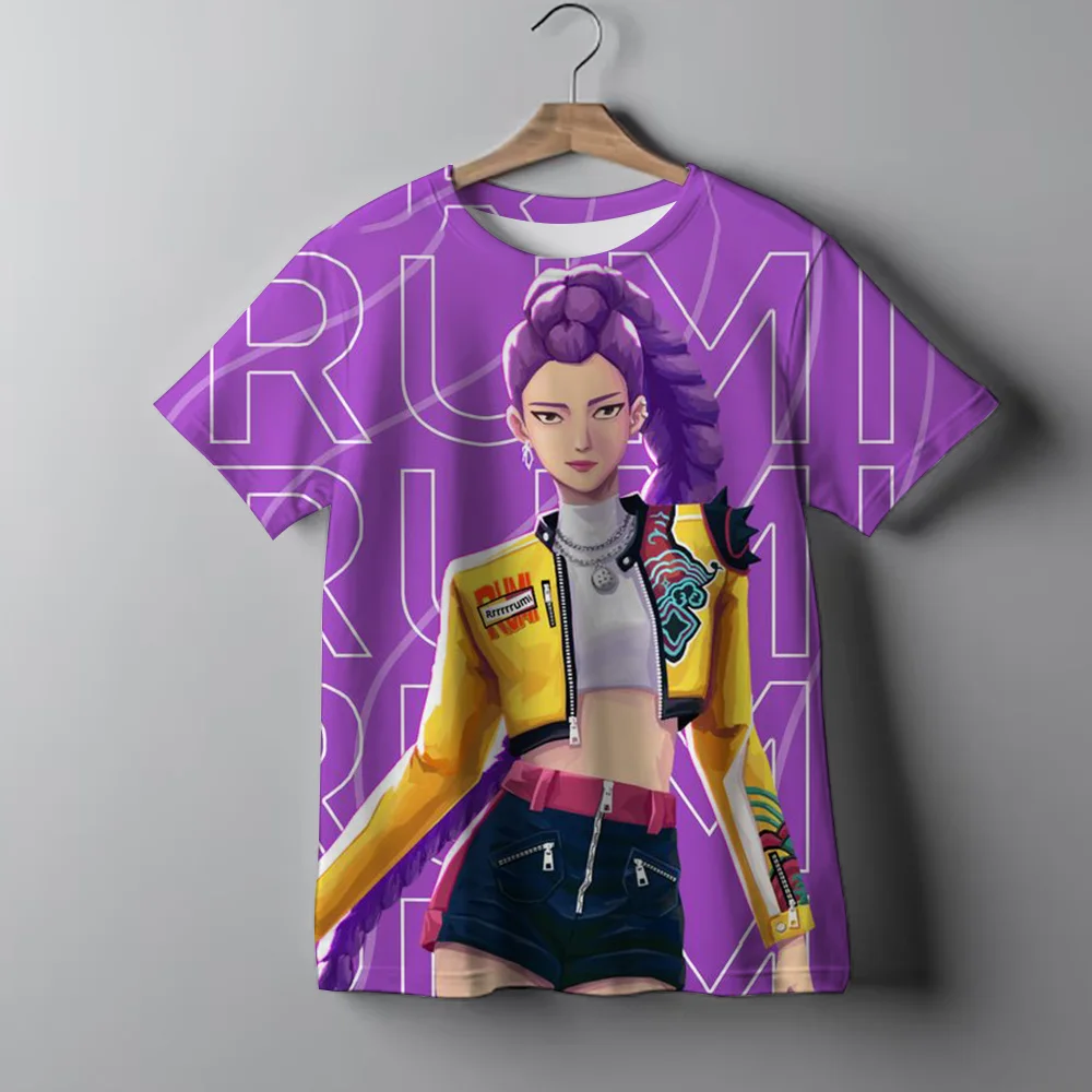 Футболка kpop demon hunters с принтом тай-дай для девочек - Фотография_6