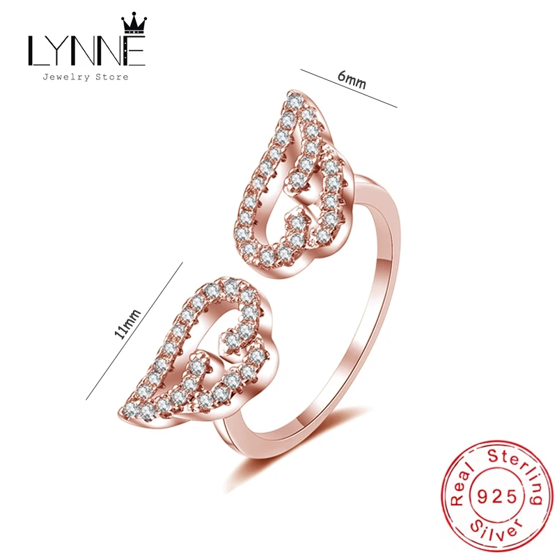 Новая мода из стерлингового серебра 925 пробы с крыльями ангела и стразами - Фотография_2