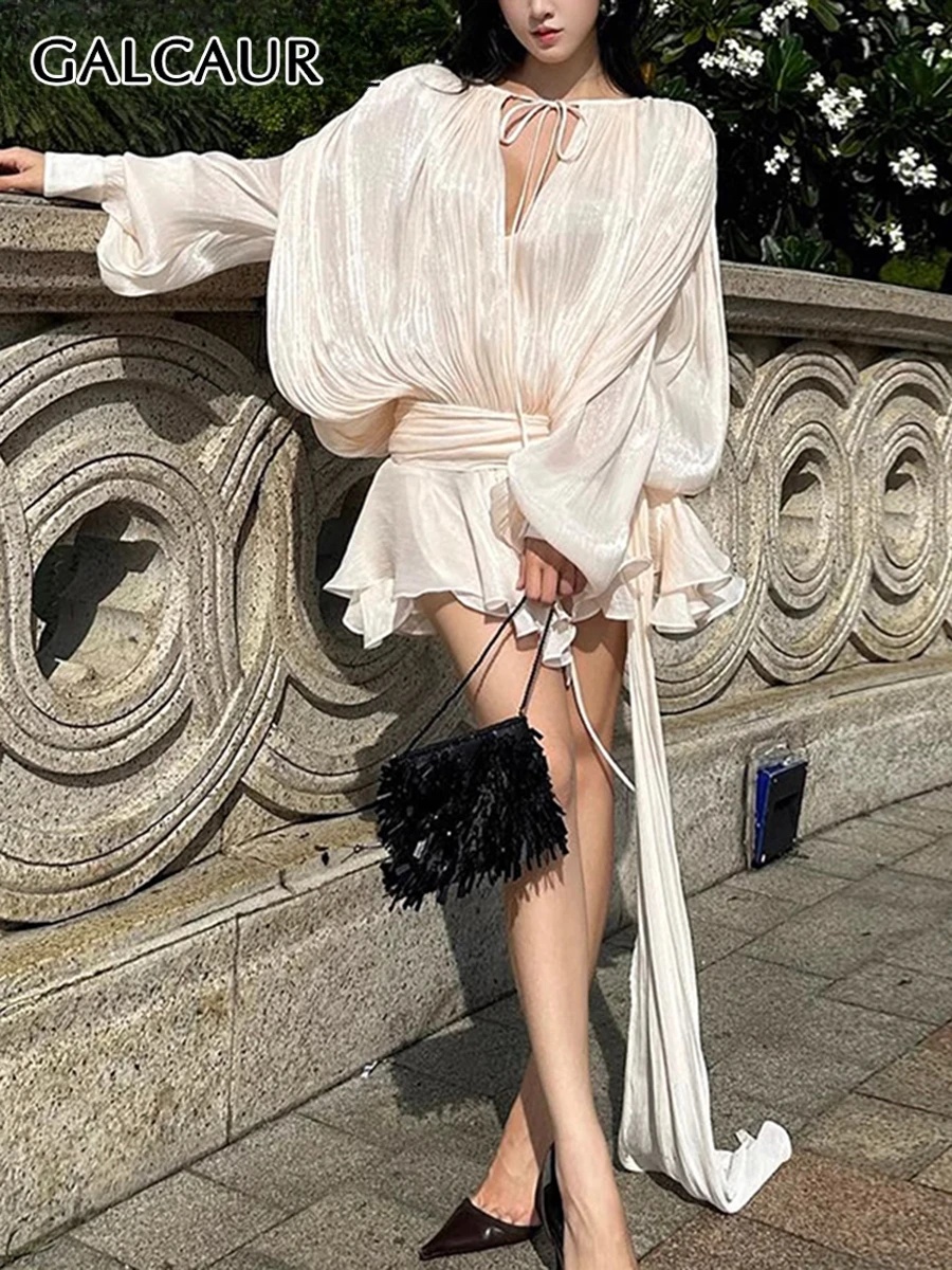 Galcaur однотонные свободные платья