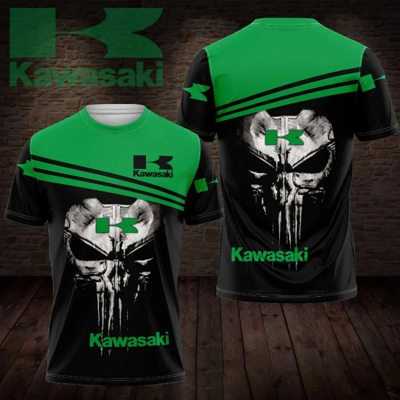 Летняя новая мужская футболка kawasaki - Фотография_2