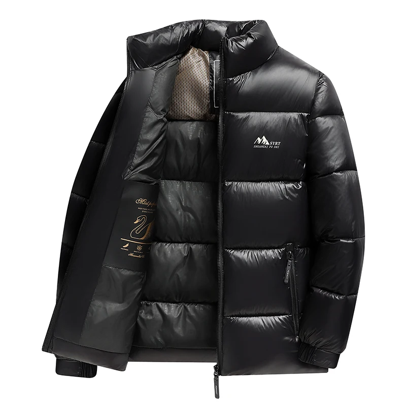 Зимнее новое мужское хлопковое пальто высокого качества с ярким лицом - Фотография_2