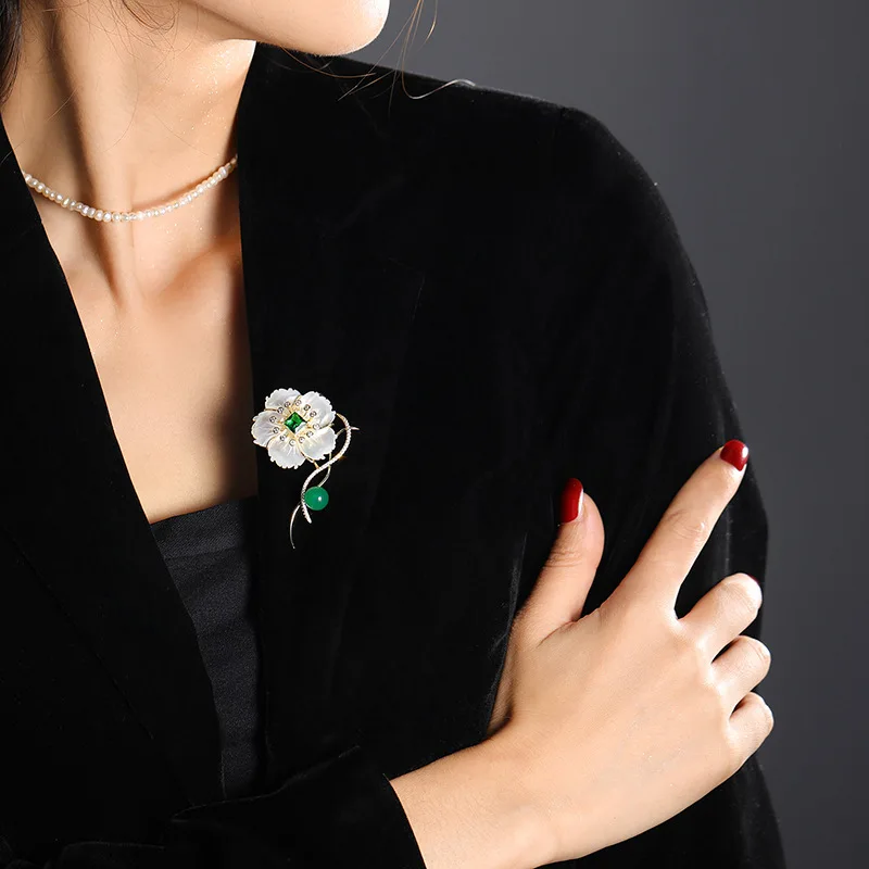 Hq роскошная брошь из халцедона - Фотография_4