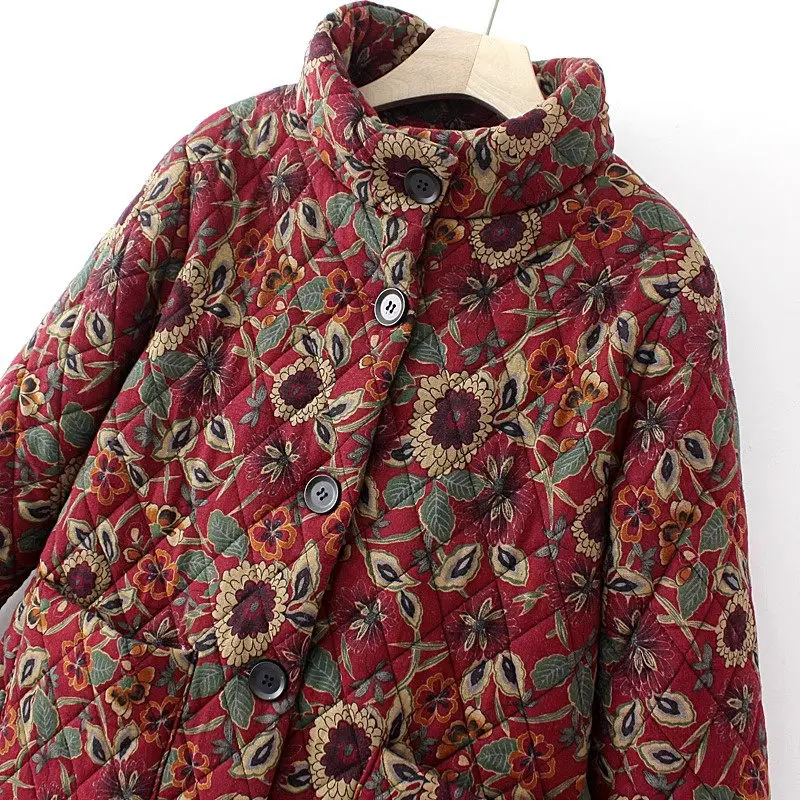 Плюшевое утепленное хлопковое пальто - Фотография_3