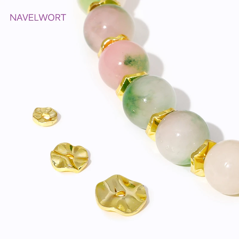 Бусины разделители разделители для бусин круглые позолоченные бусины - Фотография_2