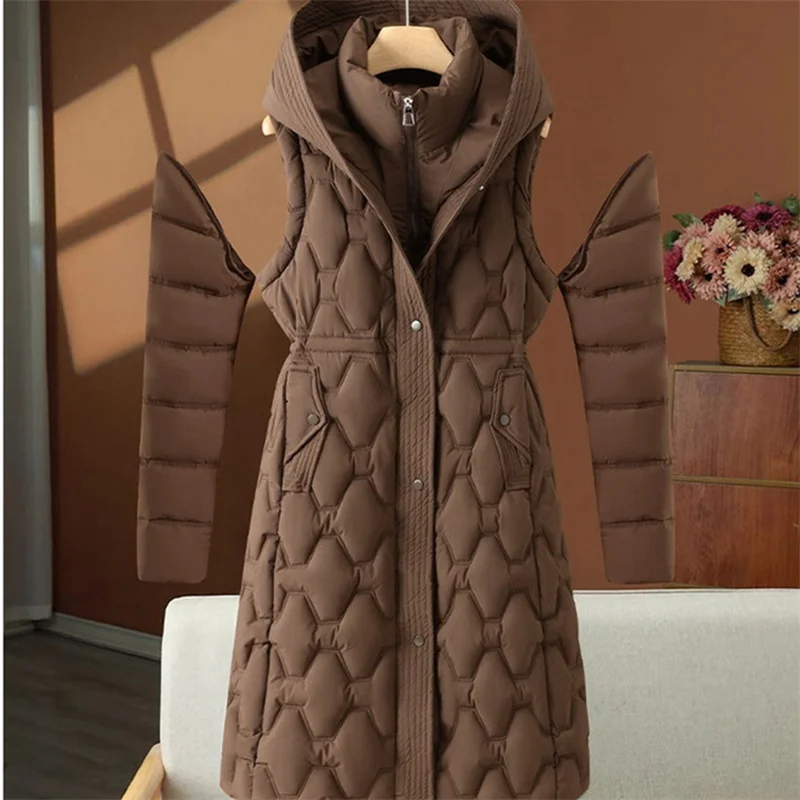 Модные зимние длинные парки - Фотография_6