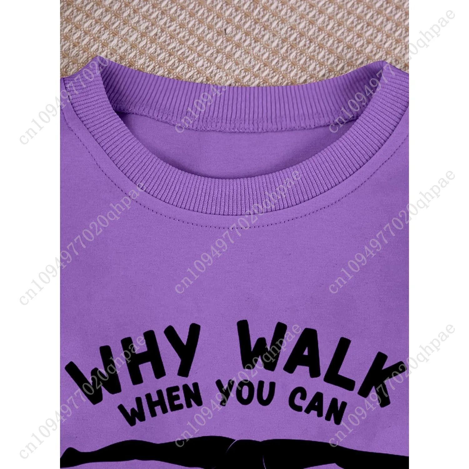 Милый графический свитшот с круглым вырезом для девочек - Фотография_3