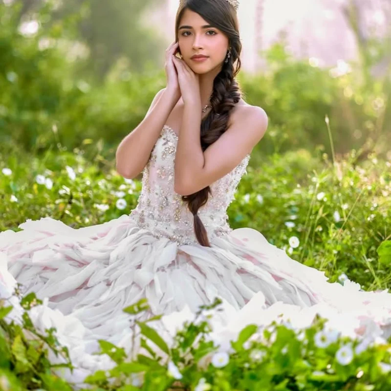 Белые платья quinceanera по индивидуальному заказу с открытыми плечами
