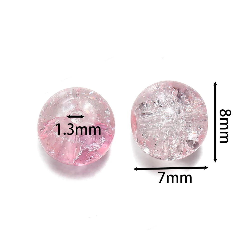 8 мм стеклянные бусины с кракле - Фотография_2