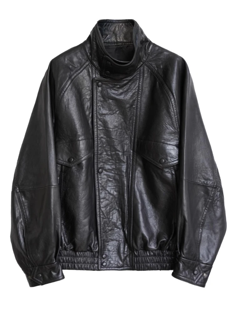 Винтажные мотоциклетные куртки из натуральной кожи для женщин - Фотография_6