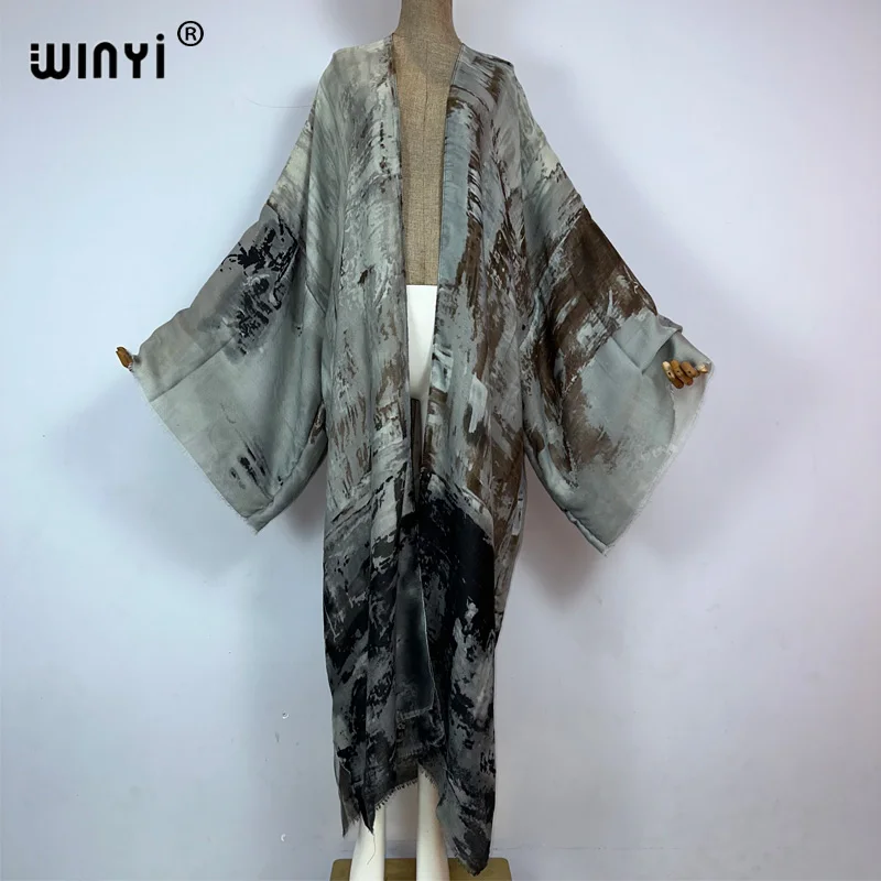 Кимоно winyi с масляным принтом женское - Фотография_4