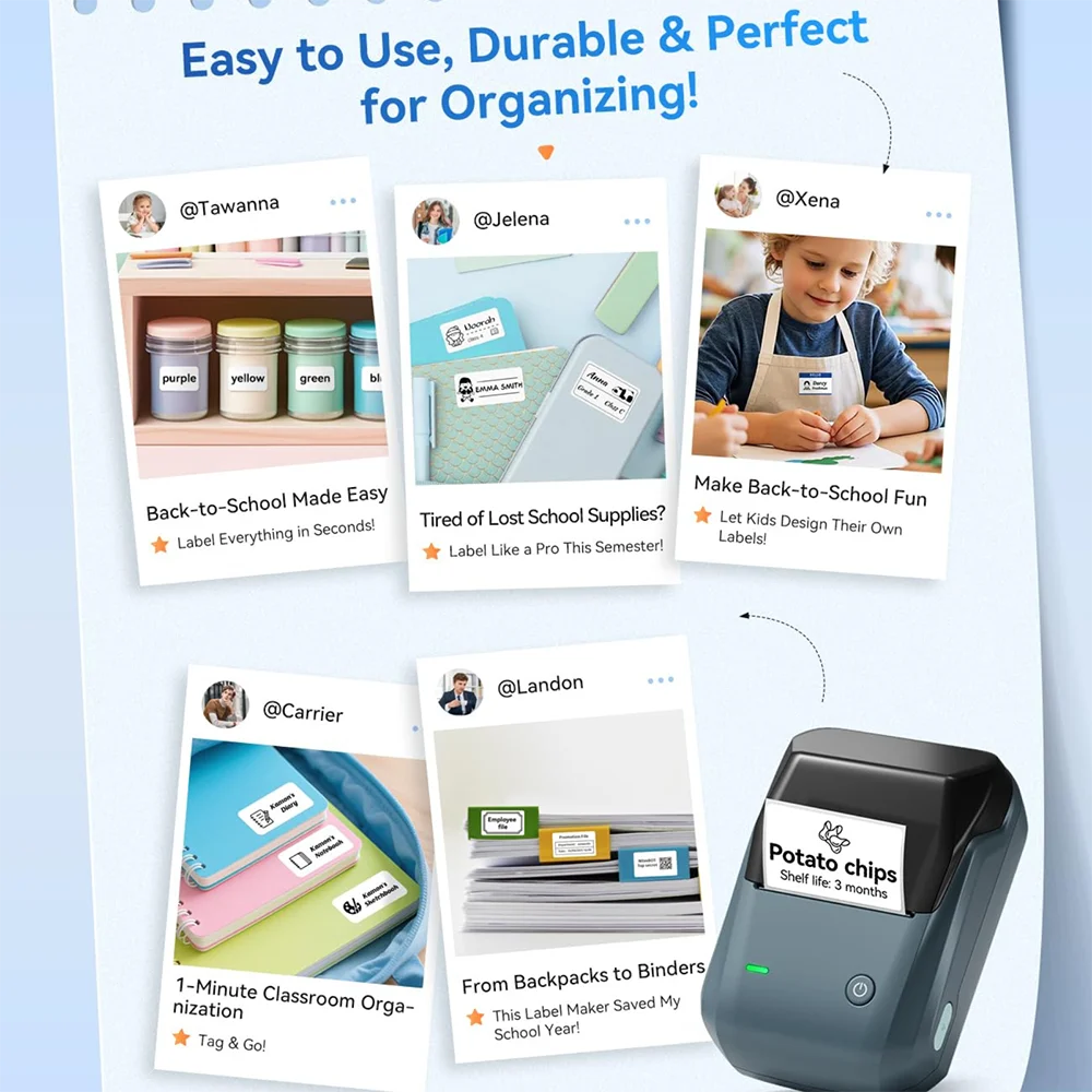 Портативный niimbot b1 беспроводной принтер для изготовления этикеток - Фотография_5