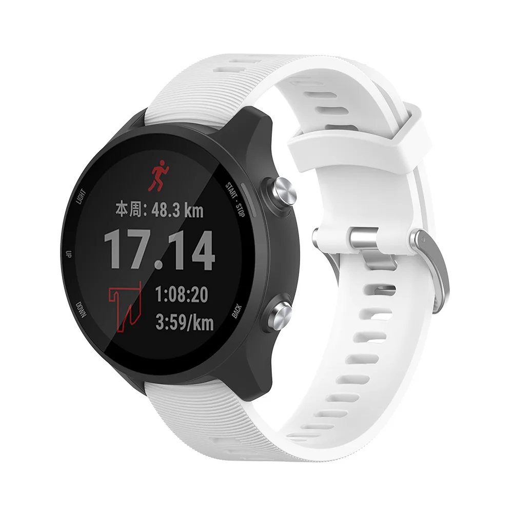 Силиконовый ремешок 20 мм для garmin forerunner 245 245m 645 - Фотография_4