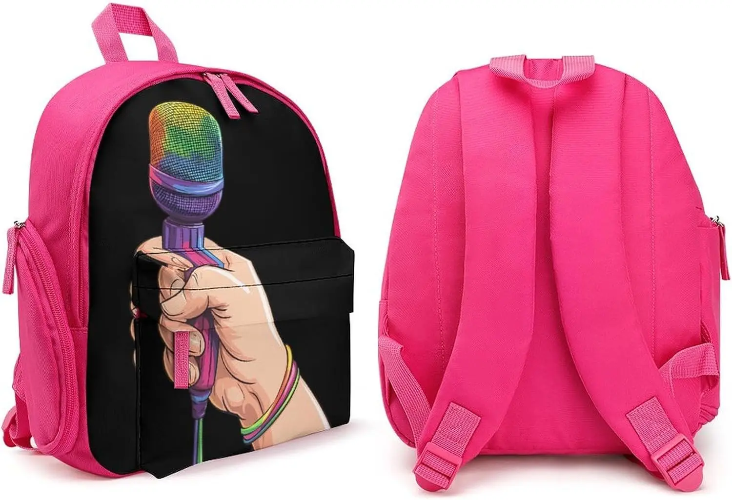 Красочный микрофон в руке - Фотография_4